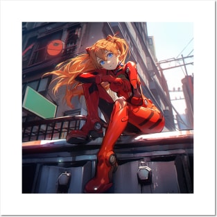 asuka in town Posters and Art
